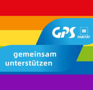 Buntes Regenbogen Logo GPS