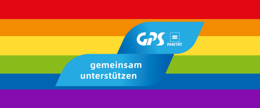 Buntes Regenbogen Logo GPS