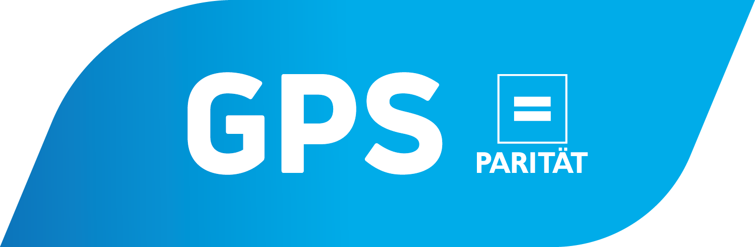 GPS Logo blau weiß